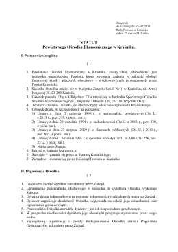 STATUT Powiatowego Ośrodka Ekonomicznego w Kraśniku.