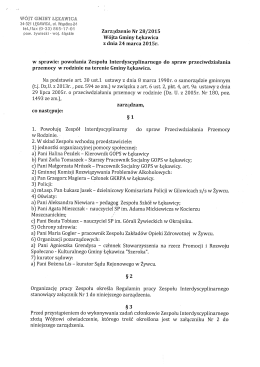 Zarządzenie Nr 28/2015 Wójta Gminy Łękawica z dnia 24 marca