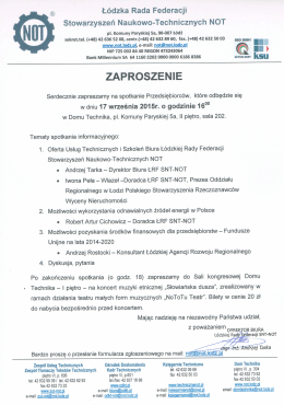 &reg; I Ł&oacute;dzka Rada Federacji