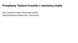 Przepływy Taylora-Couetta - Konferencja użytkowników KDM