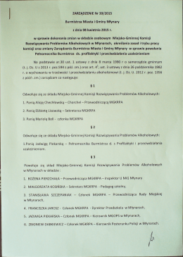 zarzadzenie - Urząd Miasta i Gminy Młynary