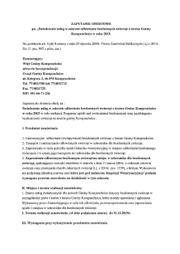 zapytanie ofertowe