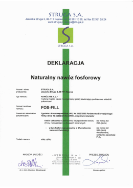 STRU S.A. - Struga SA