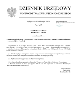 Uchwała Nr VII/43/15 z dnia 8 maja 2015 r.