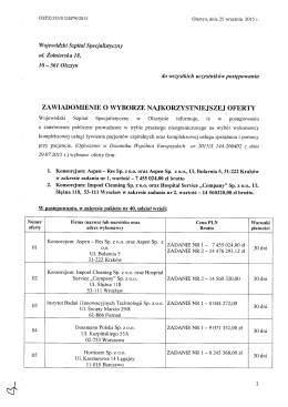 10 - 561 olśztyn - Wojew&oacute;dzki Szpital Specjalistyczny w Olsztynie