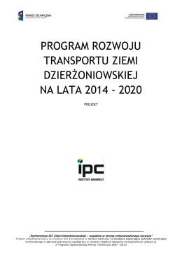 Program Rozwoju Transportu Ziemi Dzierżoniowskiej na lata 2014