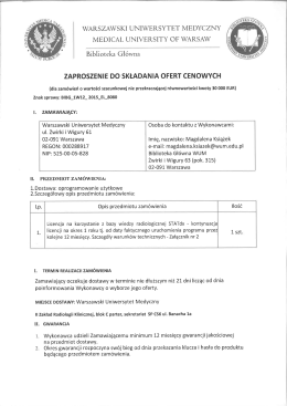 Zaproszenie do składania ofert