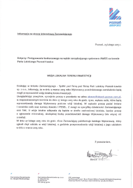 WIZjA LOKALNA TERENU INWESTYCJI