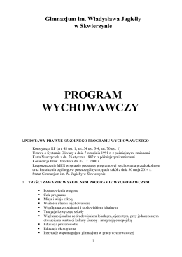 Program wychowawczy 2015 - Gimnazjum im.Władysława