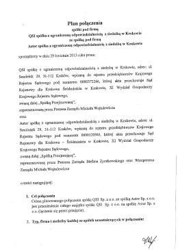 Plan połączenia