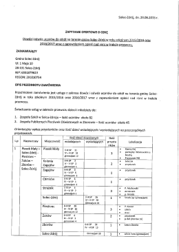 ZAPYTANIE OFERTOWE O CENĘ Solec