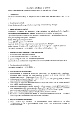 Zapytanie ofertowe nr 1/2015 - Dolnobrzeski Ośrodek Kultury