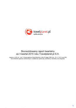 Skonsolidowany raport kwartalny Q1/2015