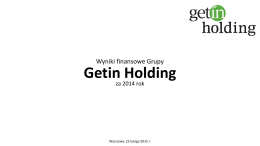 Prezentacja - Getin Holding