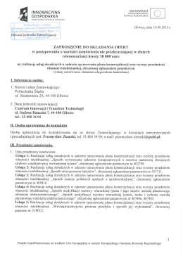 Zaproszenie do składania ofert