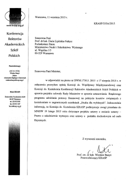 odpowiedź-projekt uchwały Rady Ministrów w sprawie warunków