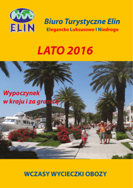 LATO 2016 - Biuro Turystyczne ELIN