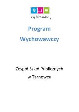 Program Wychowawczy - Zespół Szkół Publicznych w Tarnowcu
