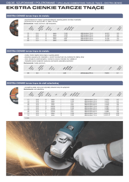 EKSTRA CIENKIE TARCZE TNĄCE