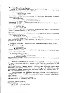 1. doprecyzowanie punkt&oacute;w pomiarowych termometr&oacute;w