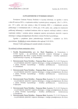 Więcej&hellip; - PCPR Łęczna