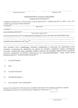 Skierowanie na badania profilaktyczne