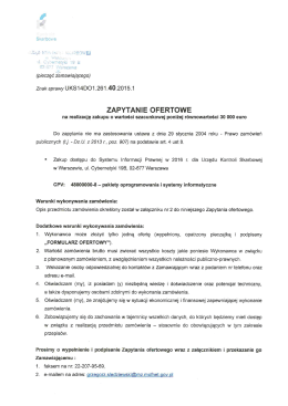 Znak sprawy UKS14DO1.261.40.2015.1