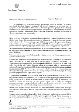 znak sprawy: Ĺiooooo-IRcw.0104.1.15.2015 Szanowni PańStWOI
