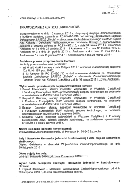 Sprawozdanie z kontroli uproszczonej