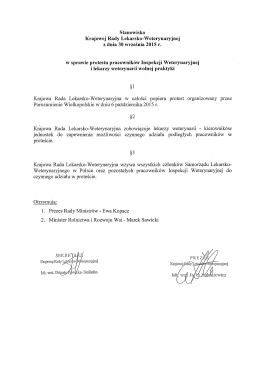 Stanowisko - Krajowa Izba Lekarsko
