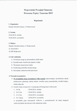 Wojewódzki Przegląd Taneczny Wiosenne Popisy Taneczne 2015