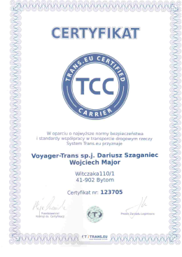 Certyfikat TCC