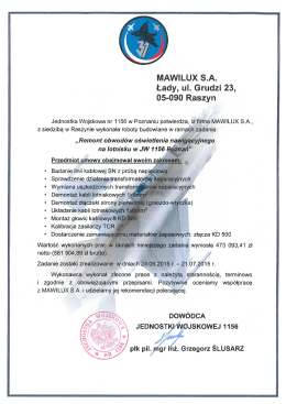 MAWILUX S.A. Łady, ul. Grudzi 23, 05