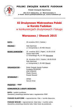 XI Drużynowe Mistrzostwa Polski w Karate Fudokan w