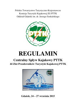 REGULAMIN - Strona Komisji Kajakowej ZG PTTK