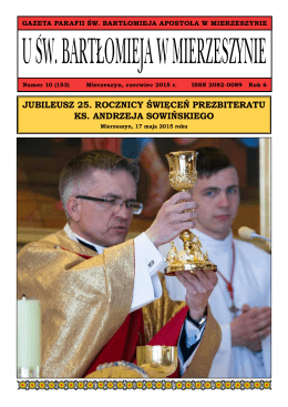 jubileusz 25. rocznicy święceń prezbiteratu ks. andrzeja sowińskiego