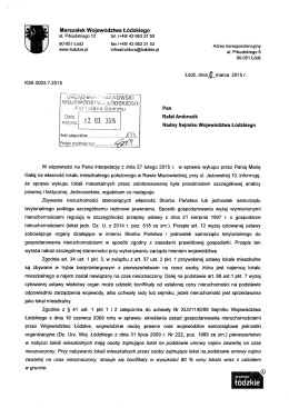 12.03.2015 - Biuletyn Informacji Publicznej Wojew&oacute;dztwa Ł&oacute;dzkiego