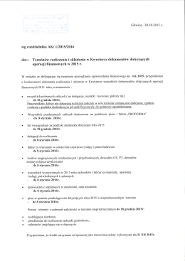 Terminy rozliczenia roku 2015