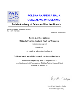 polska akademia nauk oddział we wrocławiu