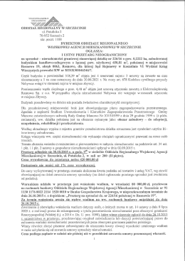 ODDZIAŁ REGIONALNY W SZCZECINIE ul. Potulicka 2 70