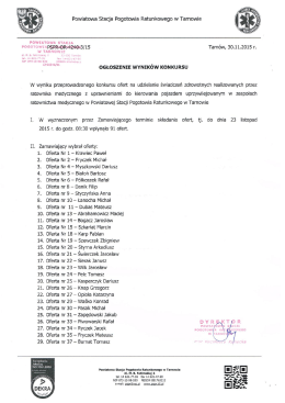 pobierz plik - Powiatowa Stacja Pogotowia Ratunkowego w Tarnowie