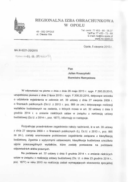 pismo 2015-08-05 - Regionalna Izba Obrachunkowa w Opolu