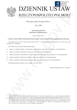 33. Rozporządzenie Ministra Środowiska z dnia 25 lutego 2015 r. w