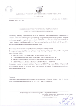 05_DZP R 76-2015 Ogloszenie o wyniku