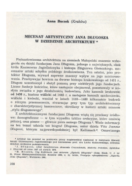 Anna Buczek (Kraków) MECENAT ARTYSTYCZNY JANA