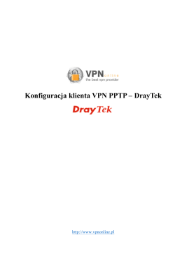 Konfiguracja klienta VPN PPTP – DrayTek