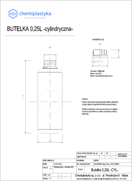 BUTELKA 0,25L -cylindryczna