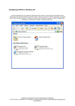 Konfiguracja PPPoE w Windows XP