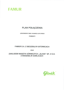 15.03.16. plan połączenia FAMUR i ZMG GLINIK