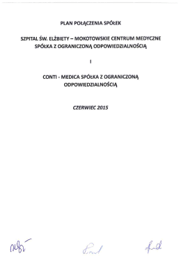 PLAN POŁĄCZENIA SPÓŁEK